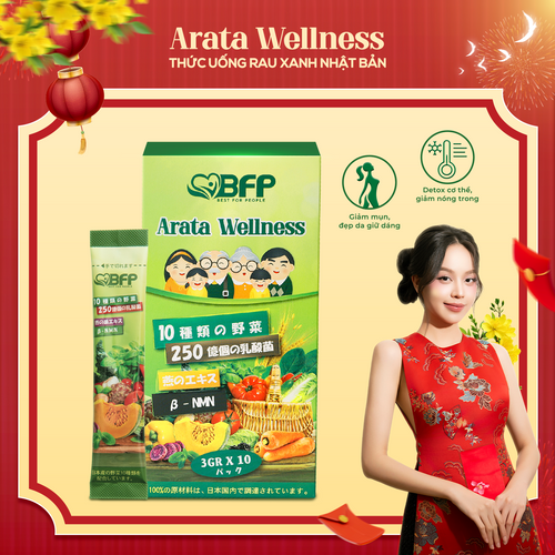 Arata Wellness - Thức Uống Rau Xanh Nhật Bản 3g - Hộp 10 gói