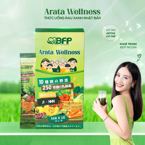 Arata Wellness - Thức Uống Rau Xanh Nhật Bản 3g - Hộp 10 gói