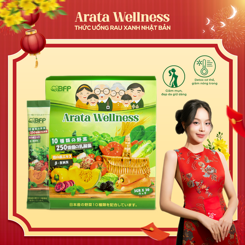 Arata Wellness - Thức Uống Rau Xanh Nhật Bản 3g - Hộp 30 gói